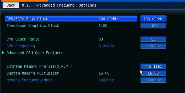 Advanced Frequency Settings